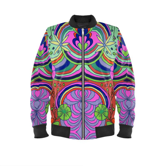 Women's Floral  Print Bomber Jacket