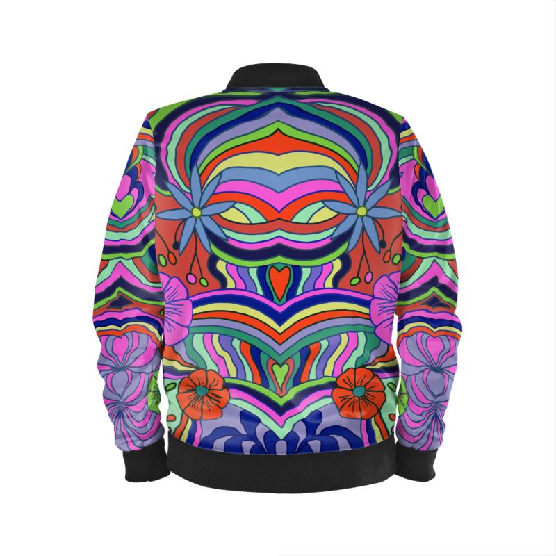 Women's Floral  Print Bomber Jacket