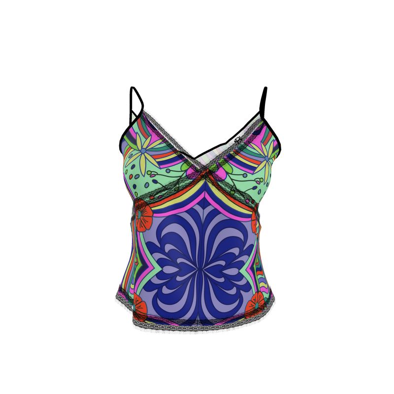 Rainbow Swirl Floral Print Camisol