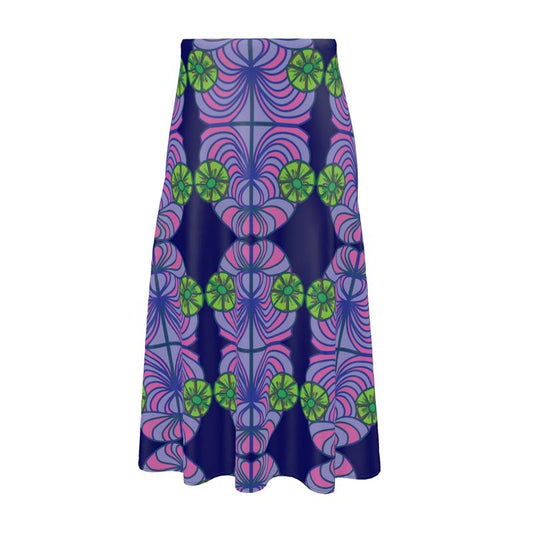 Midi Length Silk Skirt