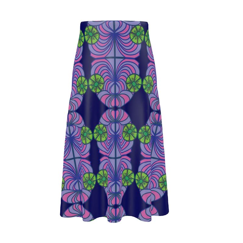 Midi Length Silk Skirt