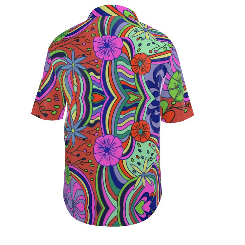 Men's Short Sleeve Silk Shirt