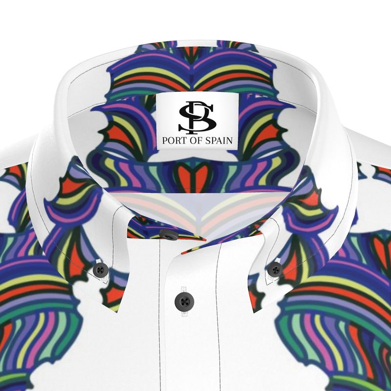 Men's Silk Medallion Button Down Shirt