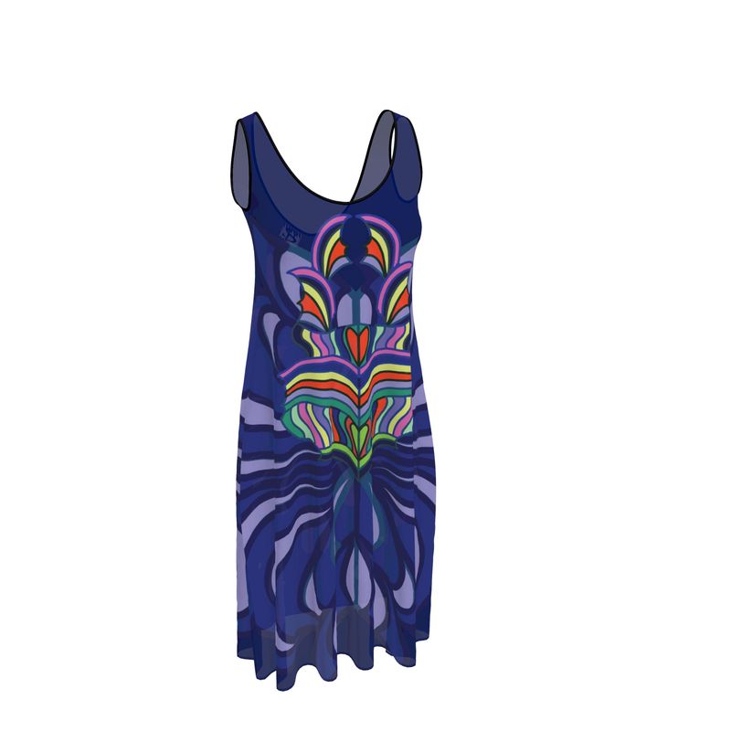 Butterfly Shield Medallion Sleeveless Dress