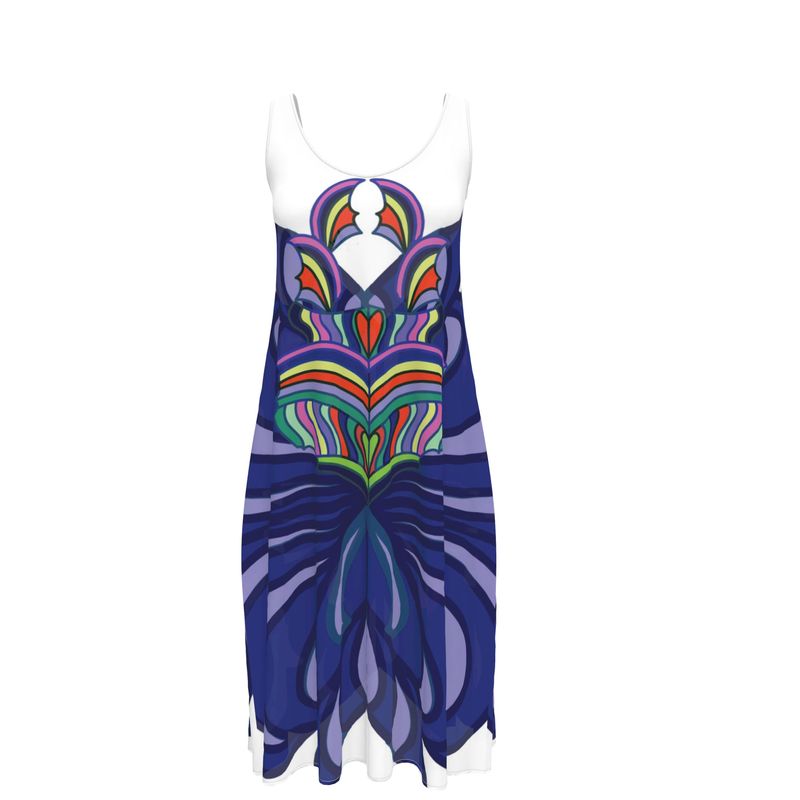 Butterfly Shield Medallion Sleeveless Dress