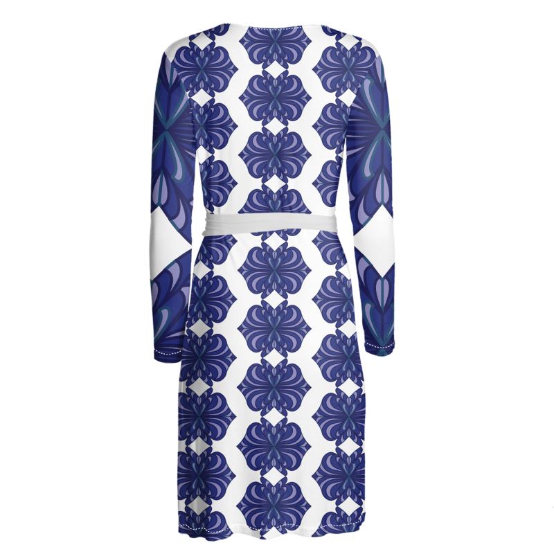 Medallion Print Wrap Dress