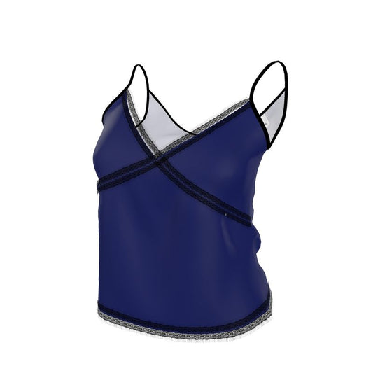 Navy Lace Trimmed Camisol