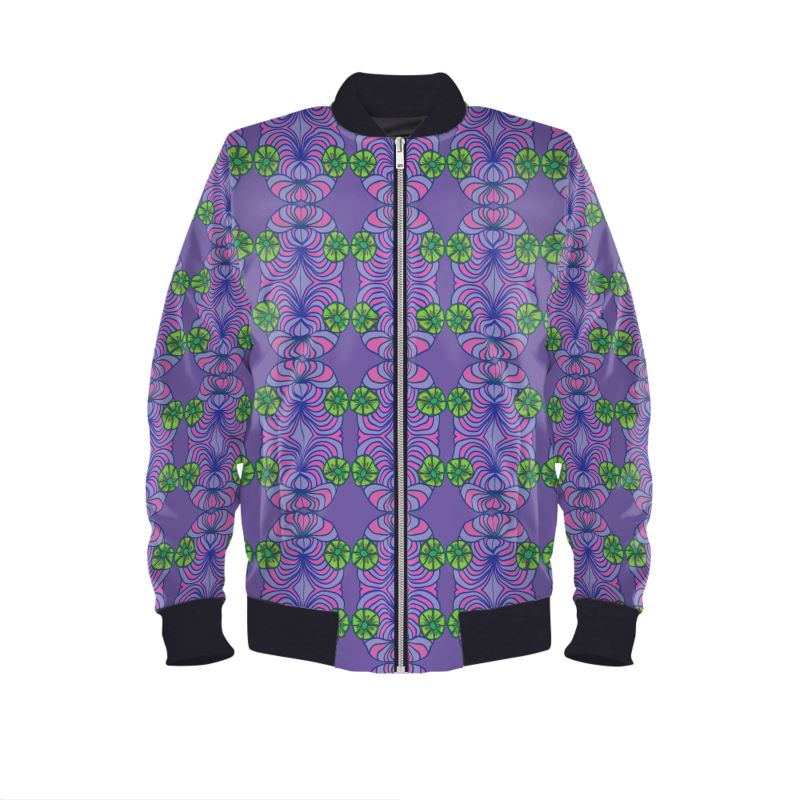 Women's Geo Print Bomber Jacket