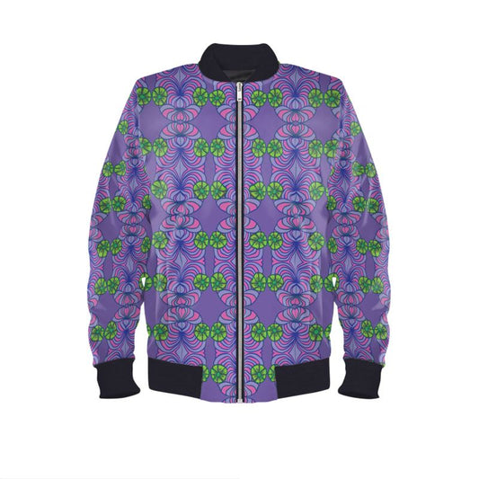Women's Geo Print Bomber Jacket