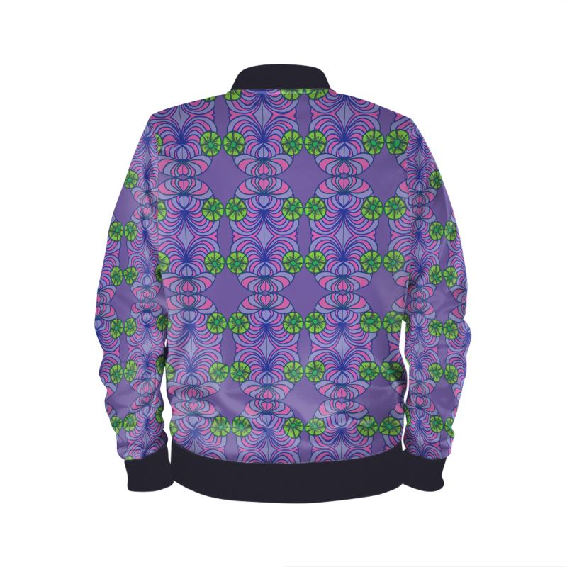 Women's Geo Print Bomber Jacket