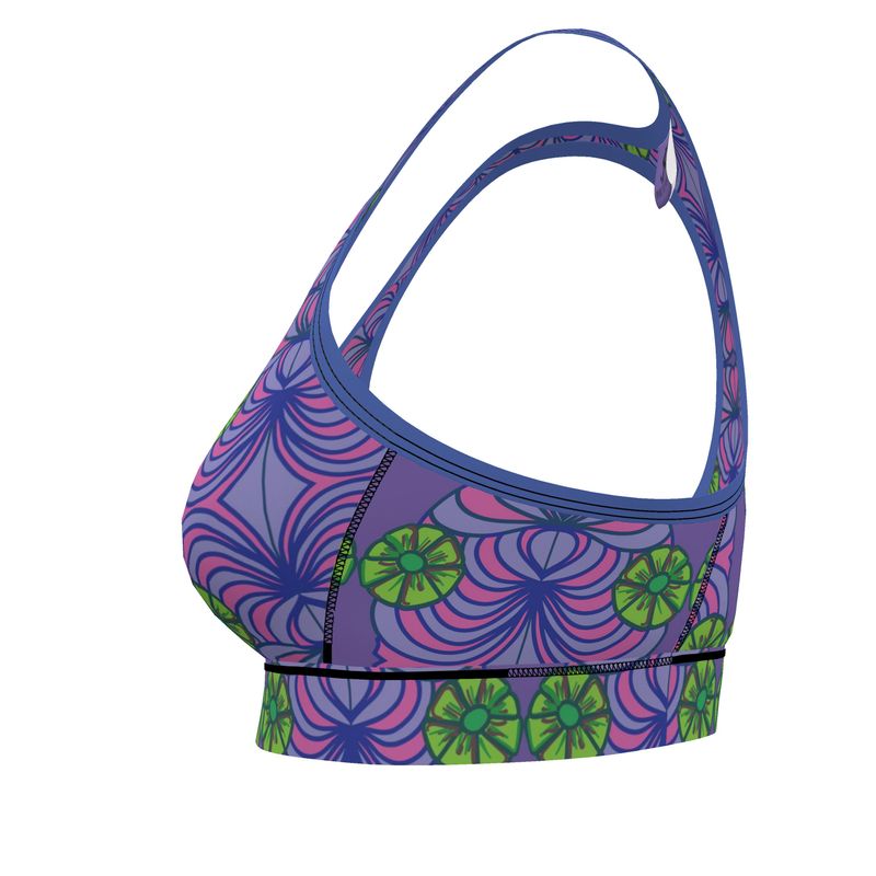 Geo Print Sports Bra