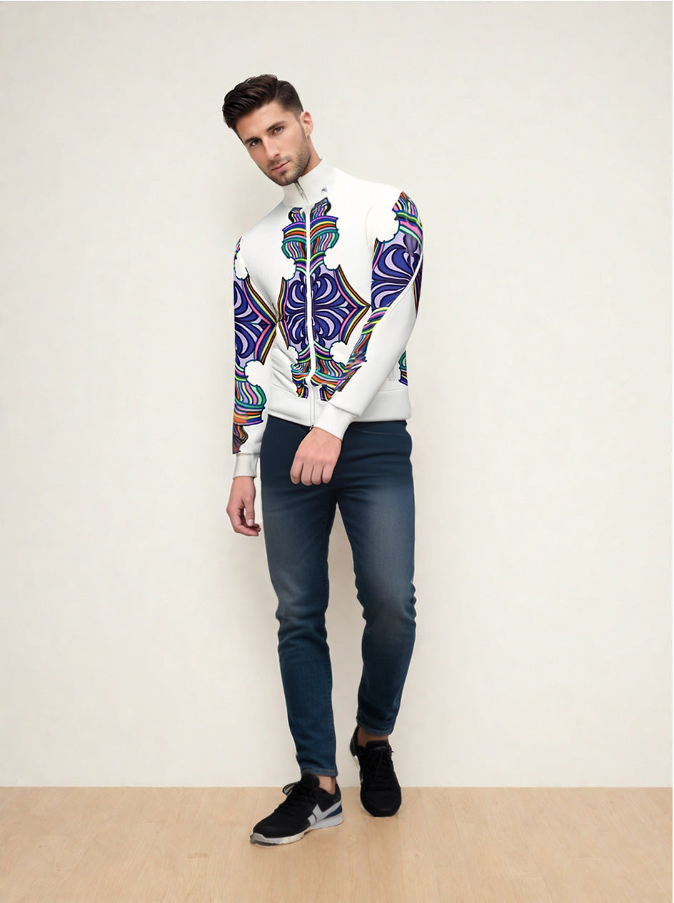 Men's Medallion Print Track Jacket